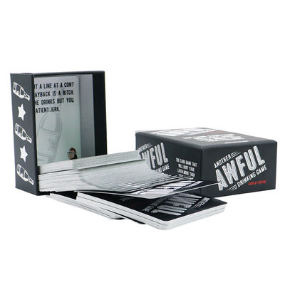 Купить Varnishing Print Drinking Game Question Cards Deck Custom Printing Drinking Truth or Dare Card Game for Adult with Box Printing Service online manufacture