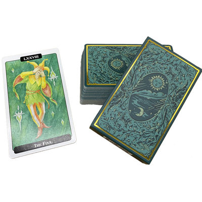 Купить 63*88mm Printable Tarot чешут матовый угол зеленого цвета круглый online manufacture