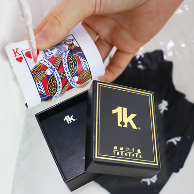 Настраиваемые игровые карты из ПВХ гладкие покерные карты с позолоченным покрытием прохладные черные творческие прочные