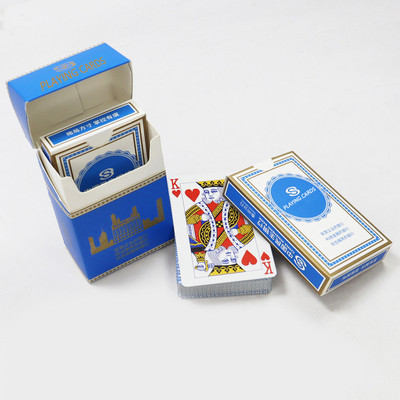 Настройка игры в карты Лакированный личный лейбл Две колоды Игры в карты с коробкой