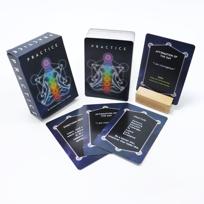 CMYK или PMS напечатанный вдохновляющий карточный игровой набор для активной практики утверждения