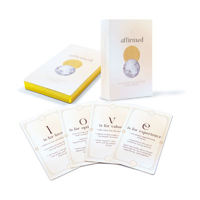 Образец двойной коробки набор роскошный золотой край Благодарность подтверждения карточки пользовательские иллюстрированные вдохновляющие ежедневные карточки