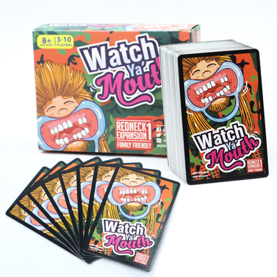 Бумажная норма Watch Ya Mouth Настольная игра OEM Игровые карты Флэш-карты Нормальные