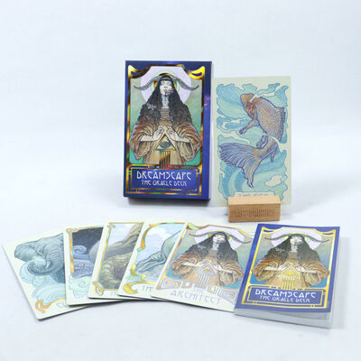 Custom Luxury Gold Foil Tarot Cards with CMYK 4 Color Offset Printing and Guidebook Included