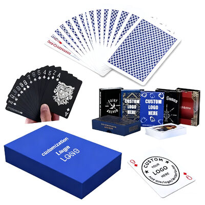 Custom Paper Playing Cards OEM Printed 54 Poker Game Cards with Custom Box and Customizable Card Size